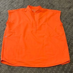 Figs Scrubs Rafaela Scrub Top Size Medium in Sunset Orange